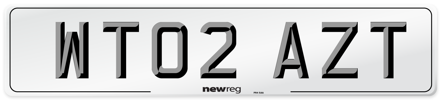 WT02 AZT Number Plate from New Reg